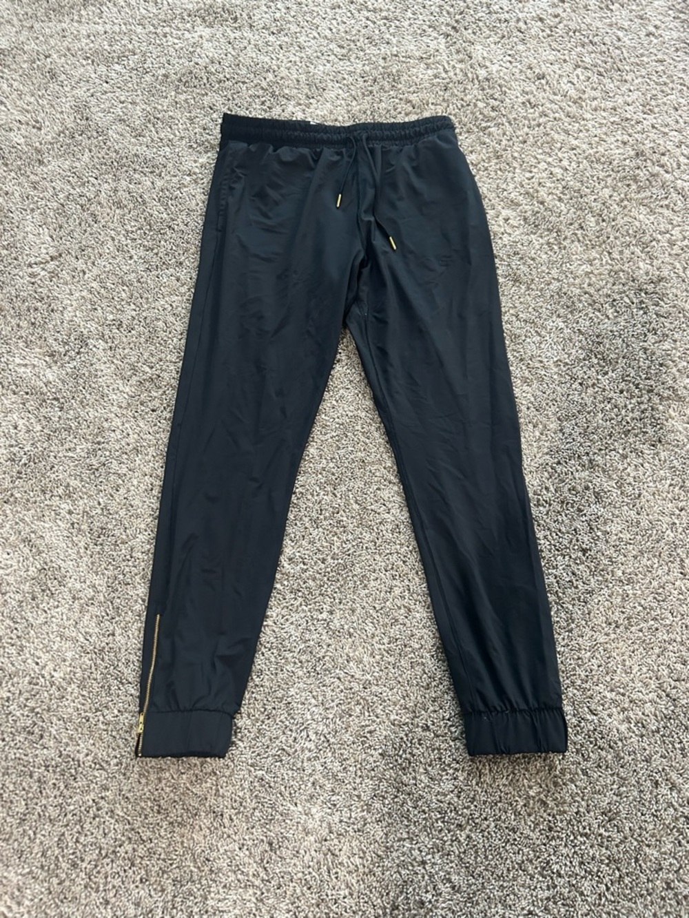 ZYIA Black Jogger Pants with Gold Accents